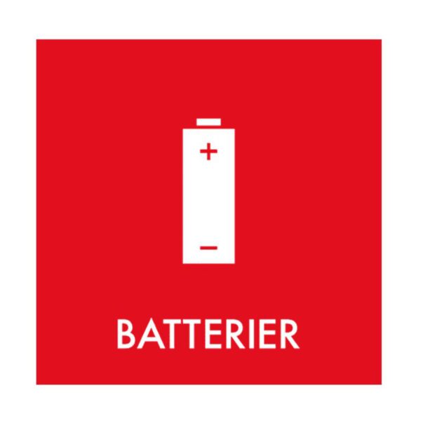 Batterier piktogram til affaldssortering