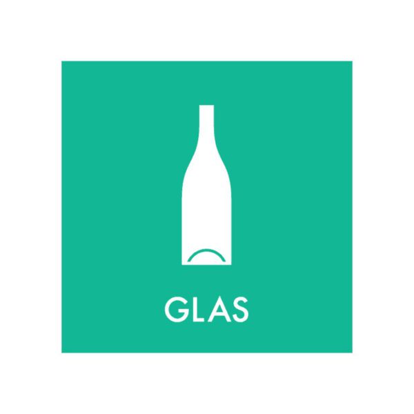 Glas piktogram til affaldssortering