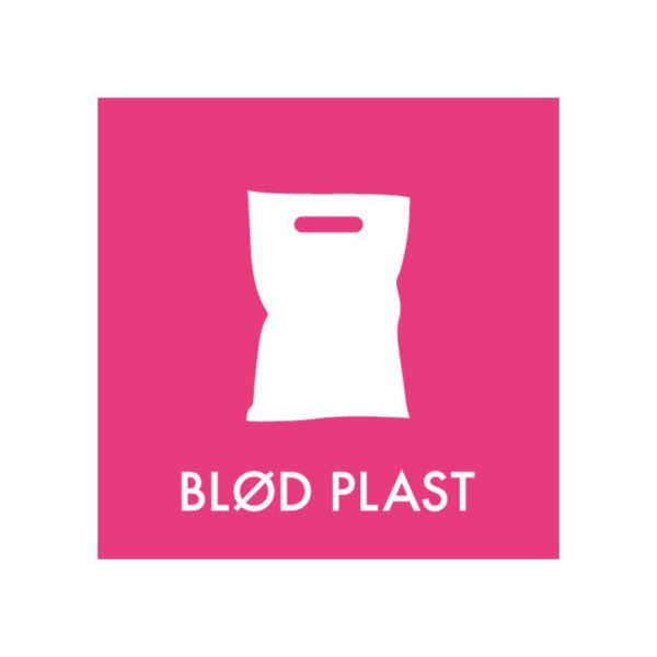 Blød plast piktogram til affaldssortering